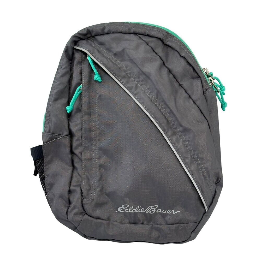 Eddie Bauer Stowaway Bag Crossbody Sling Backpack Gray 10L Hiking Camp Ripstop